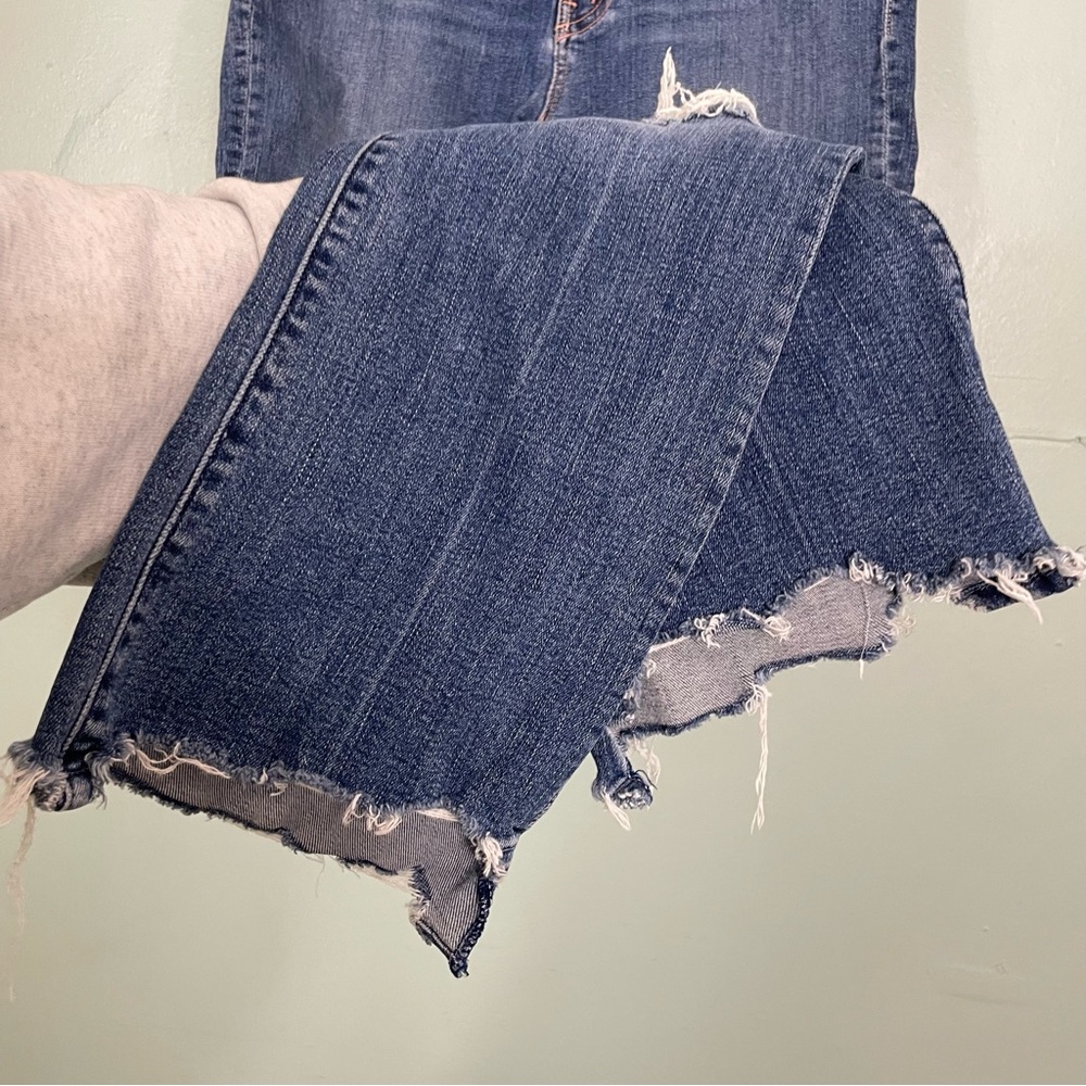 MOTHER The Insider Crop Step Chew Dancing on Coals Distressed Sz 29‎ Blue - Picture 9 of 13